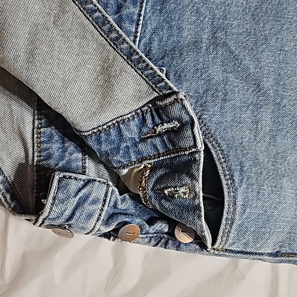 Isabel Maternity Size 14 Jean Shortall (shorts) Adjustable Back Waist Blue New - Picture 7 of 15